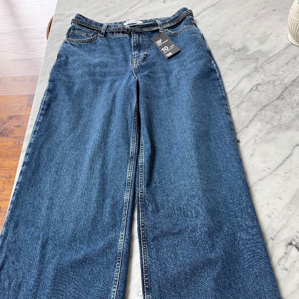 Denim Co. Wide Leg High Waist Jeans--size 6 US